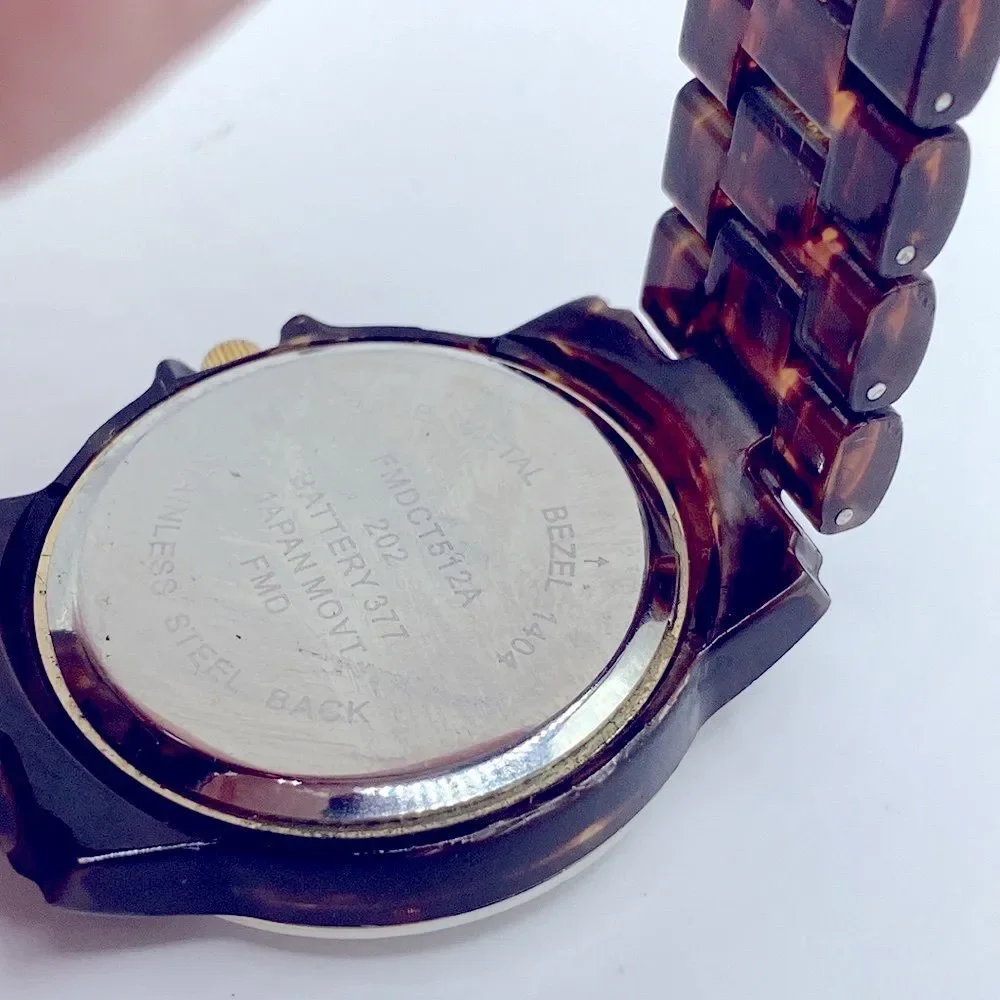 Working! Ladies Valletta Acrylic Tortoiseshell Band Watch